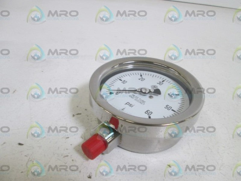 MC DANIEL CONTROLS, INC. GAUGE 1/4" NPT 0-60PSI AC NSMP
