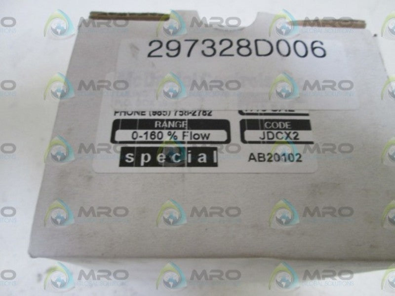 MC DANIEL CONTROLS, INC. GAUGE  0-160 % FLOW JDCX2 NSMP