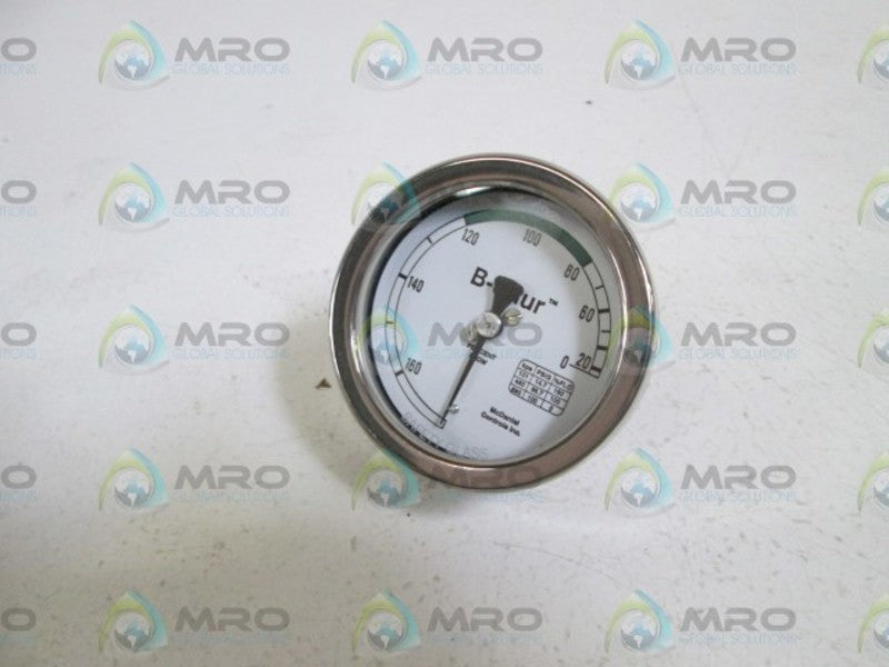 MC DANIEL CONTROLS, INC. GAUGE  0-160 % FLOW JDCX2 NSMP