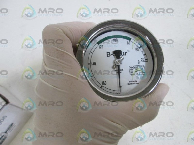MC DANIEL CONTROLS, INC. GAUGE  0-160 % FLOW JDCX2 NSMP