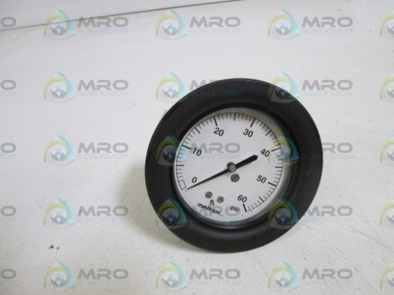 MARSH INSTRUMENT GAUGE 3.5" 1/4 NPT 0-60PSI H2046 NSMP