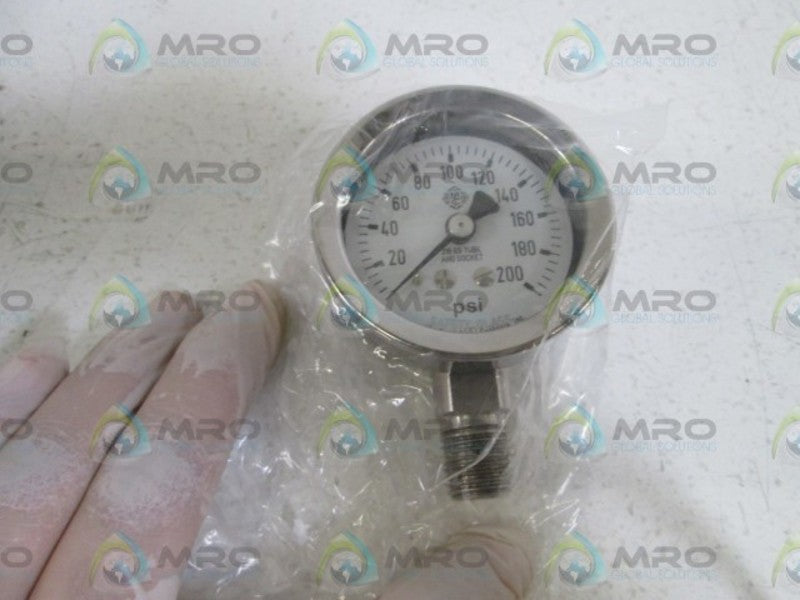 MC DANIEL CONTROLS, INC. GAUGE 1/4" NPT 0-200PSI Q3F NSMP