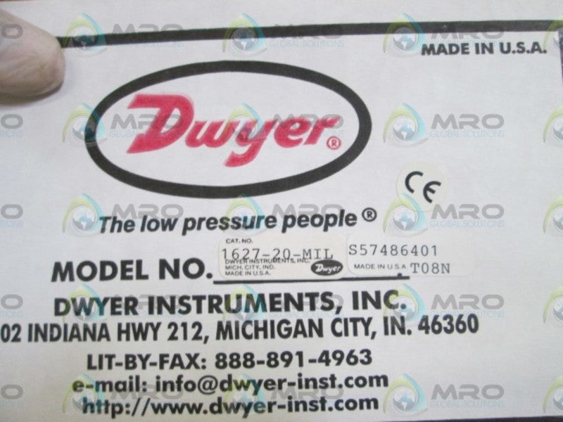 DWYER PRESSURE SWITCH 1627-20-MIL  NSMP