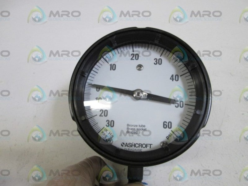 ASHCROFT 451279AS02L-30IMV&60# DURAGAUGE 30-0 IMV 0-60 PSI  NSMP