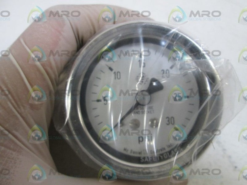 MC DANIEL CONTROLS, INC. GAUGE 1/4" NPT 0-30PSI Q3BC NSMP