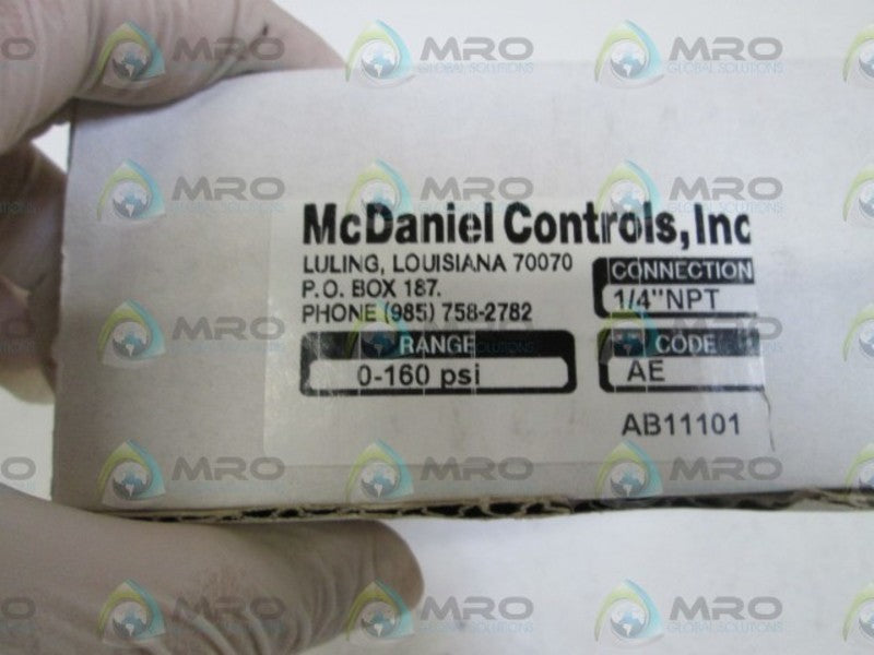 MC DANIEL CONTROLS, INC. GAUGE 1/4" NPT 0-160PSI AE NSMP