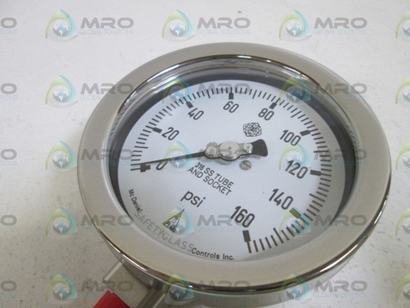 MC DANIEL CONTROLS, INC. GAUGE 1/4" NPT 0-160PSI AE NSMP