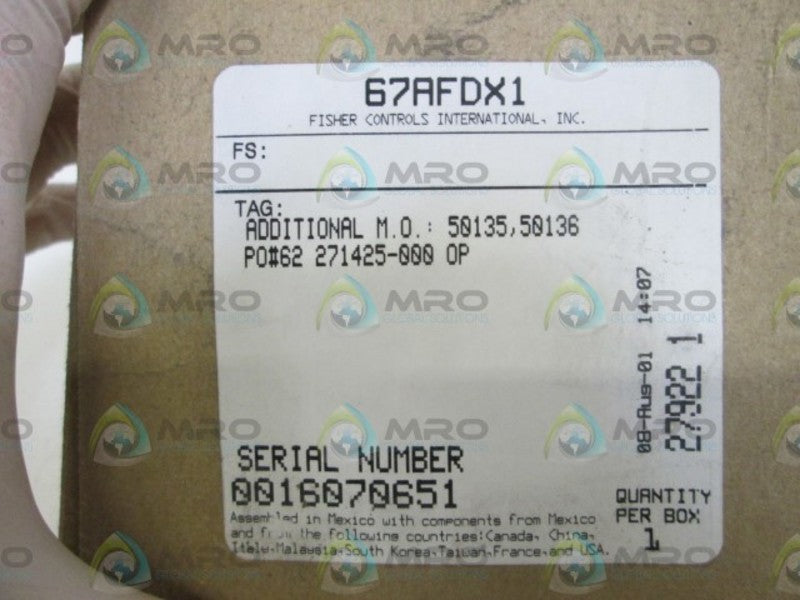 FISHER FILTER 67AFDX1  NSMP