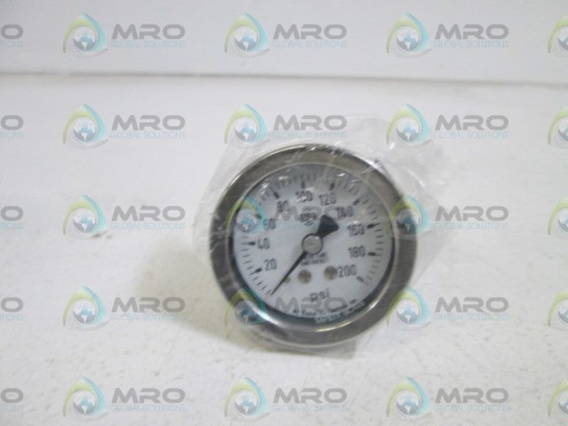 MC DANIEL CONTROLS, INC. GAUGE 1/4" NPT 0-200PSI Q3FU NSMP