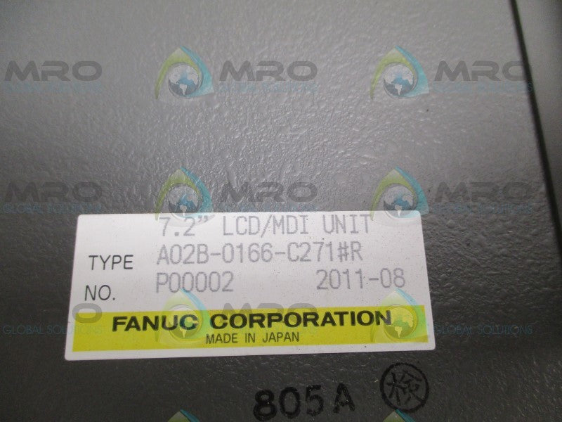 FANUC A02B-0166-C271#R LCD/MDI UNIT 7.2"  NSNP