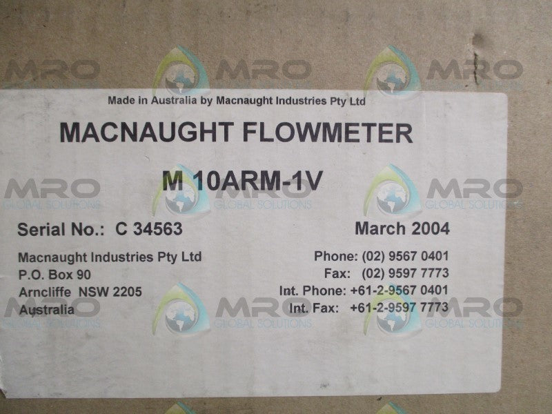 MACNAUGHT M10ARM-1V FLOW METER 6-120LPM  NSMP