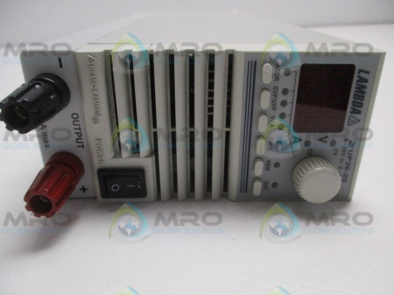 LAMBDA ZUP20-20/L PROGRAMMABLE POWER SUPPLY  NSMP