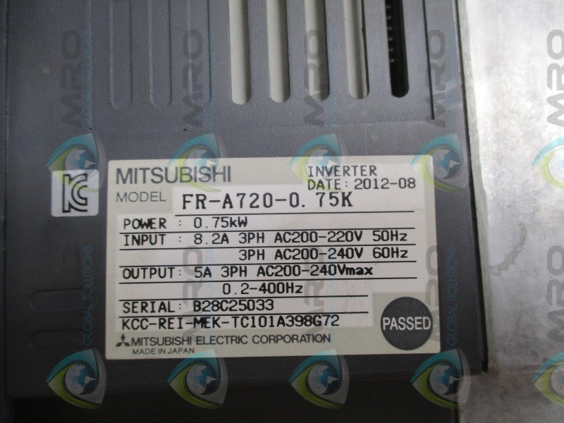 MITSUBISHI FREQROL-A700 FR-A720-0.75K INVERTER  UNMP