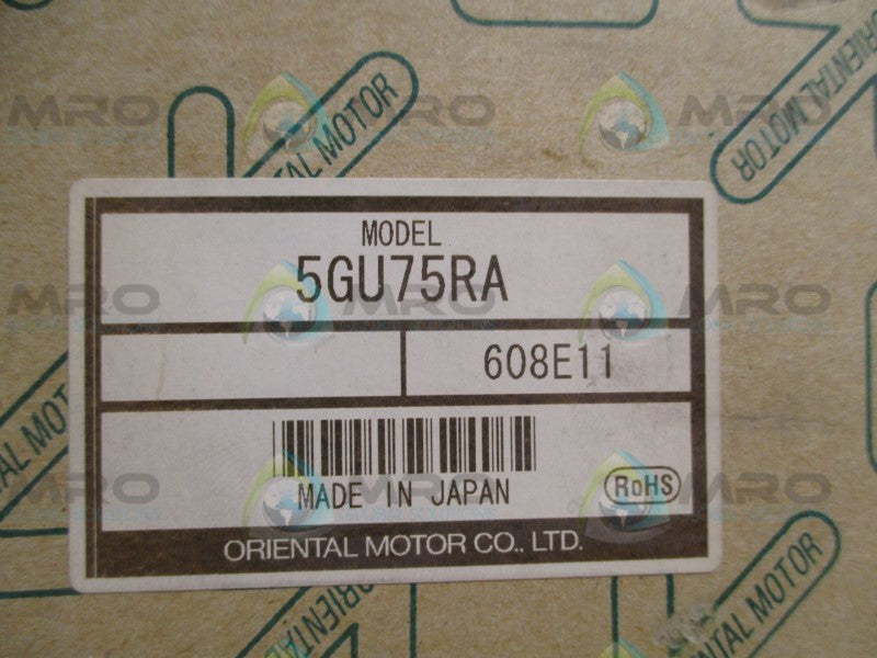 ORIENTAL MOTOR 5GU75RA GEAR HEAD  NSMP