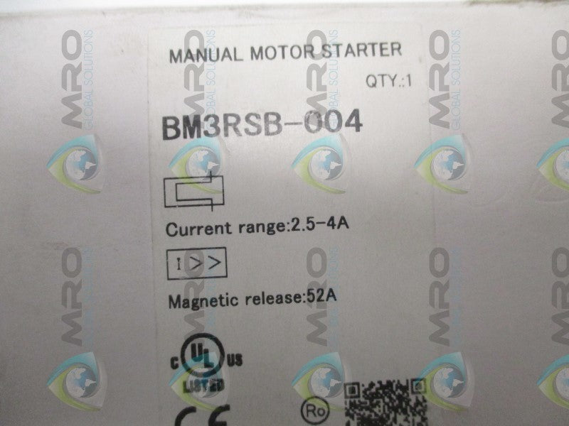FUJI ELECTRIC BM3RSB-004 MANUAL MOTOR STARTER 2.5-4A  NSMP