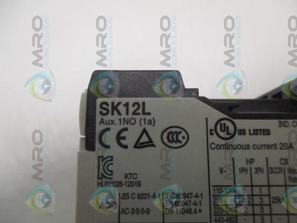 FUJI ELECTRIC SK12L-E10 MAGNETIC CONTACTOR 24VDC  NSMP