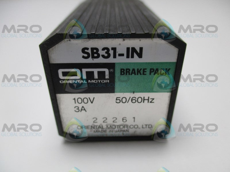 ORIENTAL MOTOR SB31-IN BRAKE PACK 100V 3A  UNMP