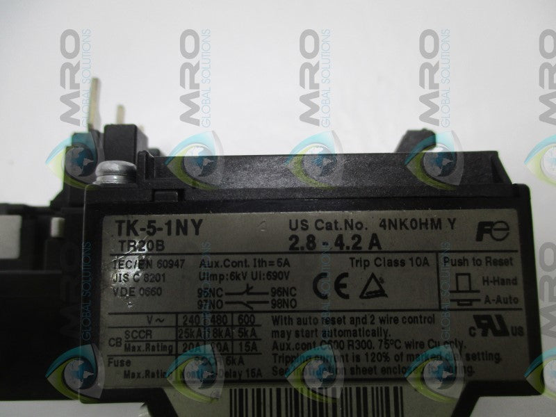 FUJI ELECTRIC TK-5-1NY TR20B 2.8-4.2A  NSNP