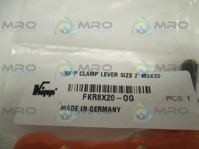 KIPP FKR8X20-OG CLAMP LEVER SIZE 2  NSMP
