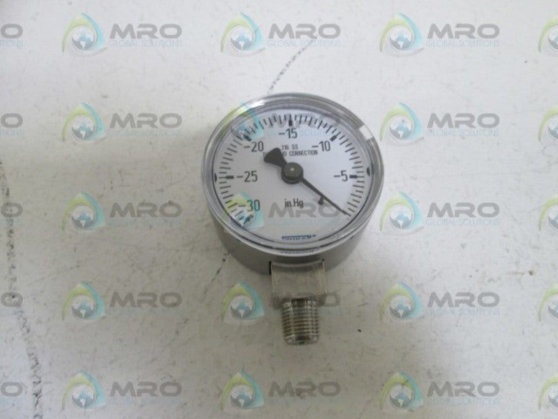 LOT OF 2 WIKA GAUGE 131.11 2" 30INHG LM 1/8" NPT LM 9767881 NSMP