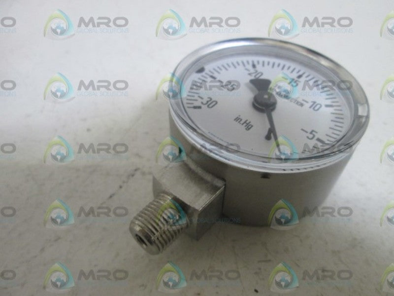 LOT OF 2 WIKA GAUGE 131.11 2" 30INHG LM 1/8" NPT LM 9767881 NSMP