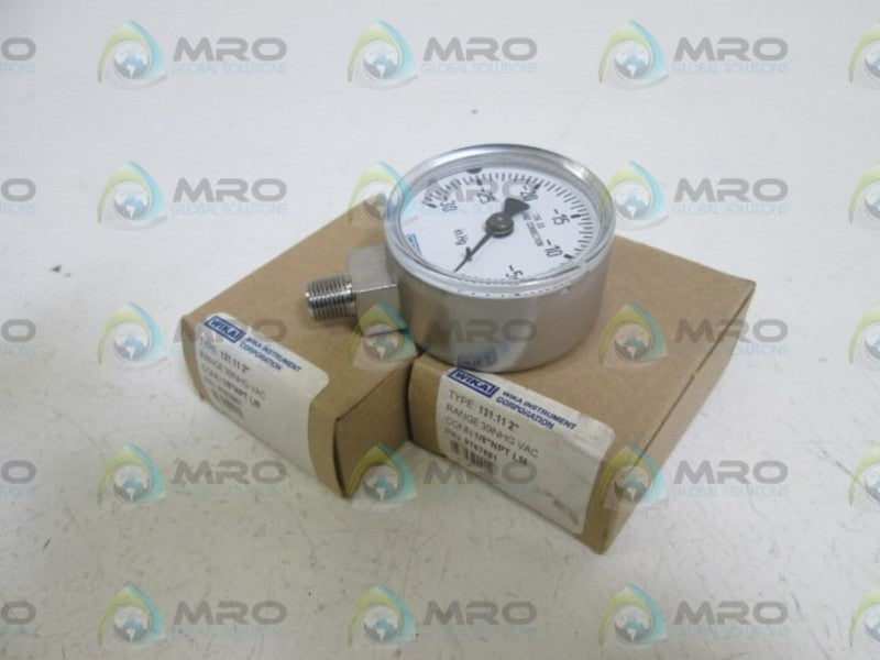 LOT OF 2 WIKA GAUGE 131.11 2" 30INHG LM 1/8" NPT LM 9767881 NSMP
