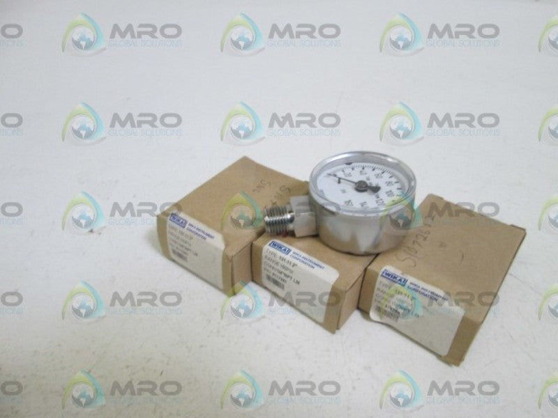 LOT OF 3 WIKA GAUGE 131.11 2" 160PSI 1/4"NPT LM 9117997 NSMP