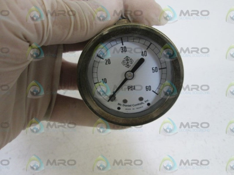 MC DANIEL CONTROLS, INC. GAUGE 0-60PSI NSNP