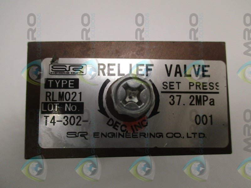 SR ENGINEERING RLM021 RELIEF VALVE  NSNP