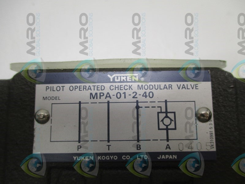 YUKEN MPA-01-2-40  NSNP