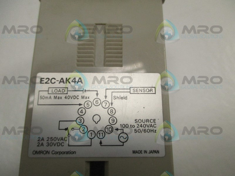 OMRON E2C-AK4A PROXIMITY SWITCH AMPLIFIER (AC)  UNMP