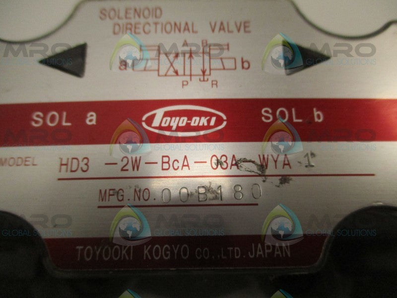 TOYOOKI HD3-2W-BCA-03A-WYA1 SOLENOID DIRECTIONAL VALVE  NSNP