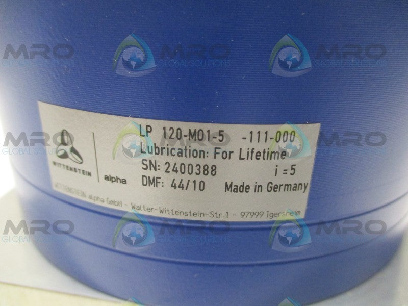 WITTENSTEIN LP-120-MO1-5-111-000 GEARHEAD GEAR REDUCER  NSMP