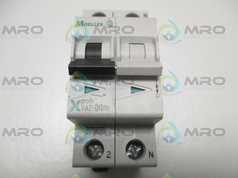 KLOCKNER MOELLER FAZ-D13/1N 278695 CIRCUIT BREAKER 13A  NSNP