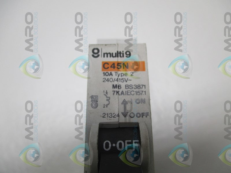 MERLIN GERIN 21324 C45N CIRCUIT BREAKER 10A  UNMP