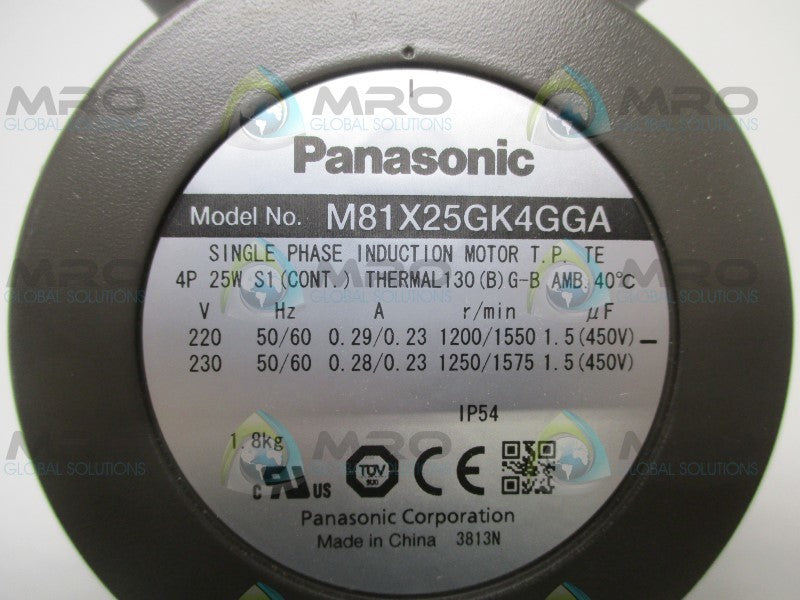 PANASONIC M81X25GK4GGA 1-PHASE INDUCTION MOTOR  NSNP