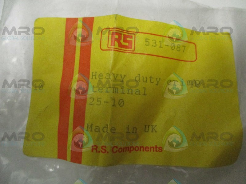 RS PRO CT25-10 531-087 HEAVY DUTY CRIMP TERM.(PKG. OF 10)  NSMP