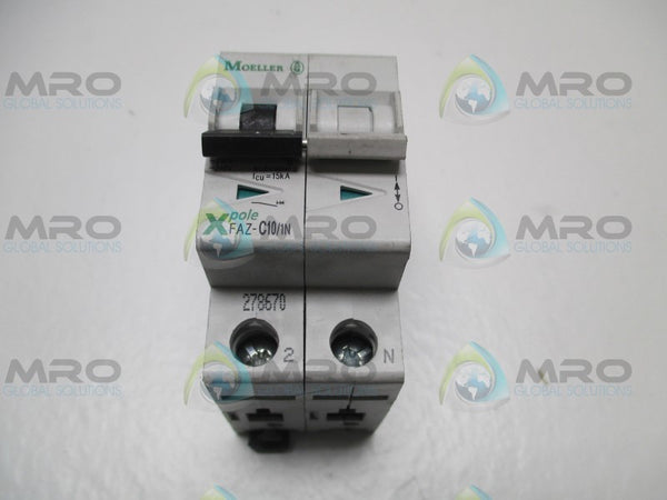 KLOCKNER MOELLER FAZ-C10/1N 278670 CIRCUIT BREAKER 10A  NSNP
