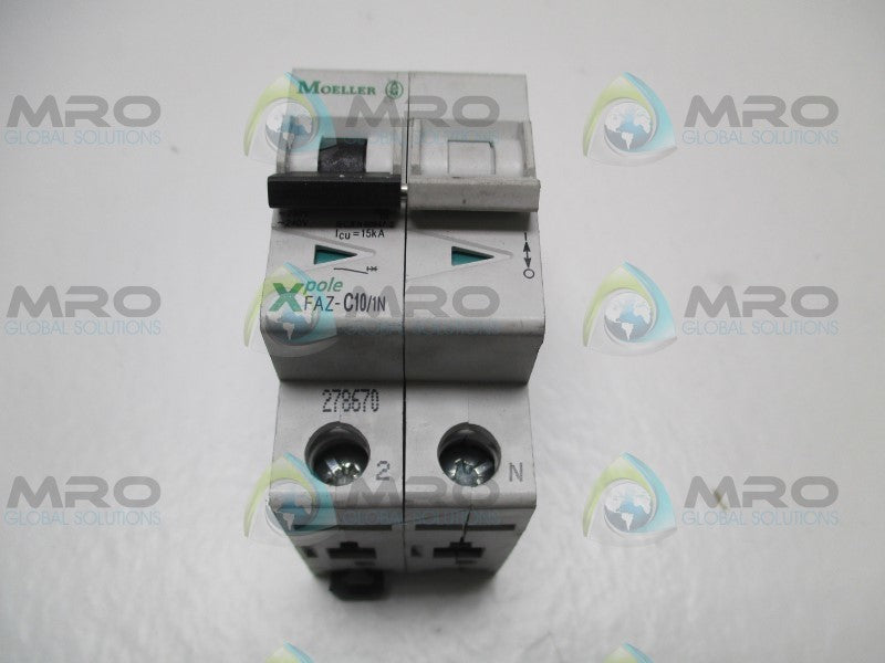 KLOCKNER MOELLER FAZ-C10/1N 278670 CIRCUIT BREAKER 10A  NSNP