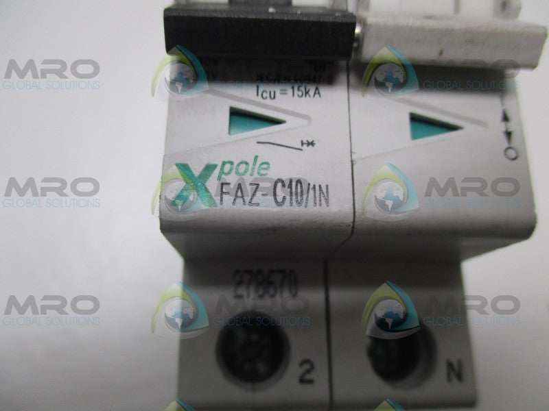 KLOCKNER MOELLER FAZ-C10/1N 278670 CIRCUIT BREAKER 10A  NSNP