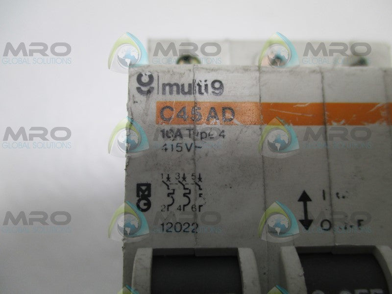 MERLIN GERIN 12022 C45AD CIRCUIT BREAKER 10A  UNMP