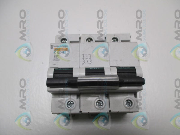 MERLIN GERIN 18512 C120H CIRCUIT BREAKER 80A  NSNP