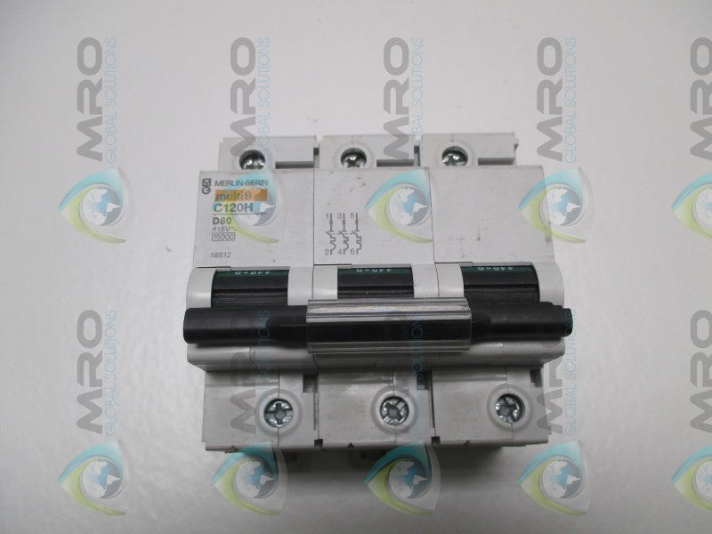 MERLIN GERIN 18512 C120H CIRCUIT BREAKER 80A  NSNP