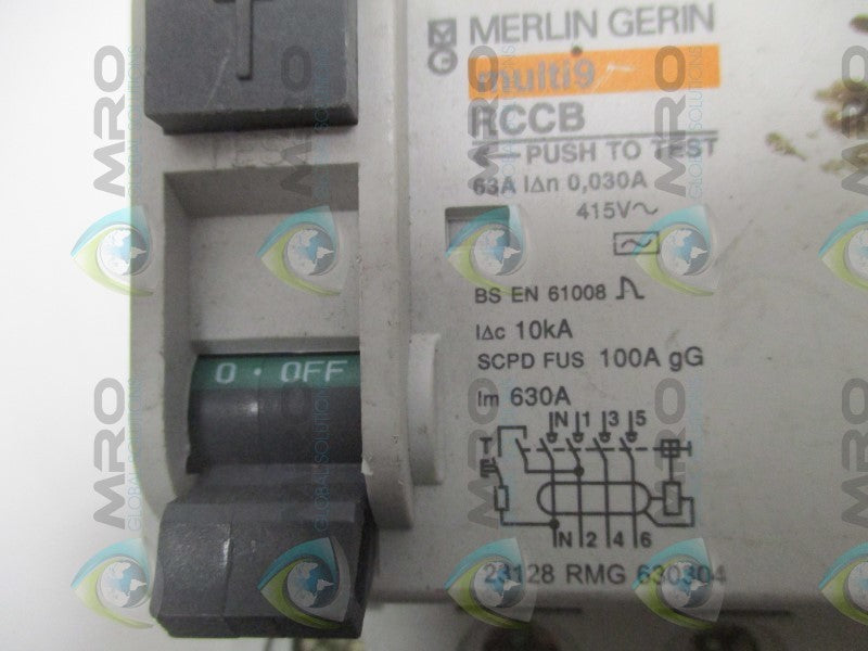 MERLIN GERIN 23128 RCCB CIRCUIT BREAKER 63A  NSNP