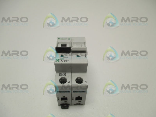 KLOCKNER MOELLER FAZ-D13/1N 278695 CIRCUIT BREAKER 13A  UNMP