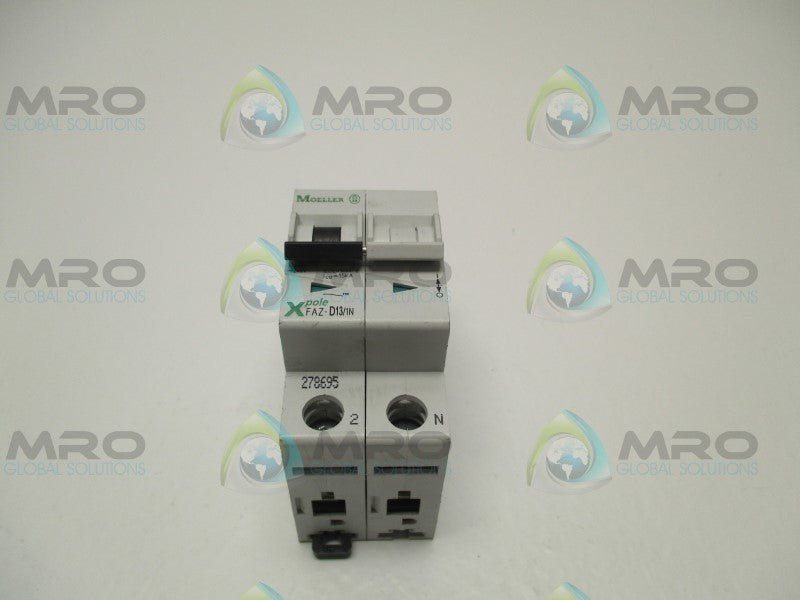 KLOCKNER MOELLER FAZ-D13/1N 278695 CIRCUIT BREAKER 13A  UNMP