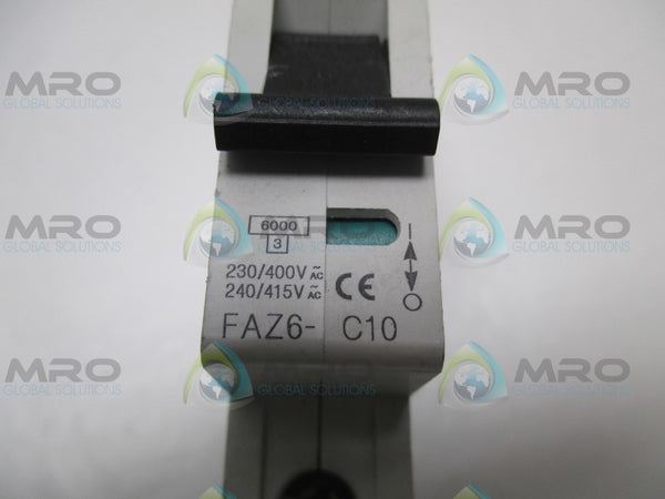 KLOCKNER MOELLER FAZ6-C10 CIRCUIT BREAKER 10A  NSNP