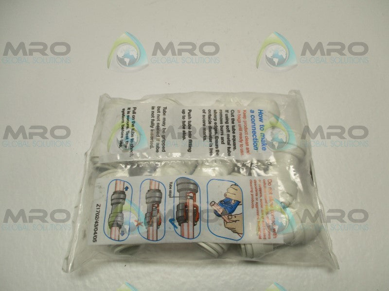 JOHN GUEST PPM0412W STRAIGHT CONN. 12mm (PKG. OF 10)  NSMP