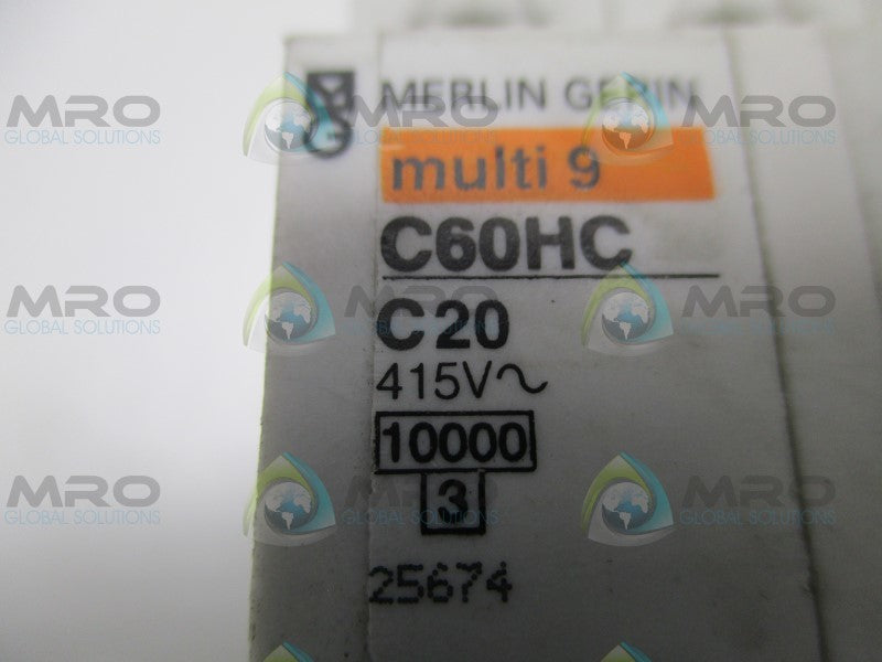 MERLIN GERIN 25674 CIRCUIT BREAKER 20A 415V  UNMP