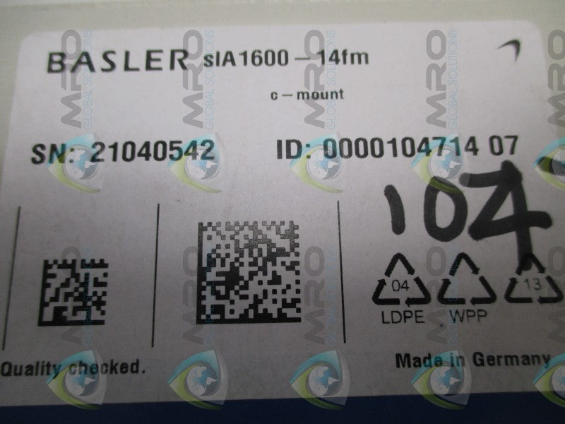 BASLER SIA1600-14FM 0000104714-07 SCOUT LIGHT  NSMP